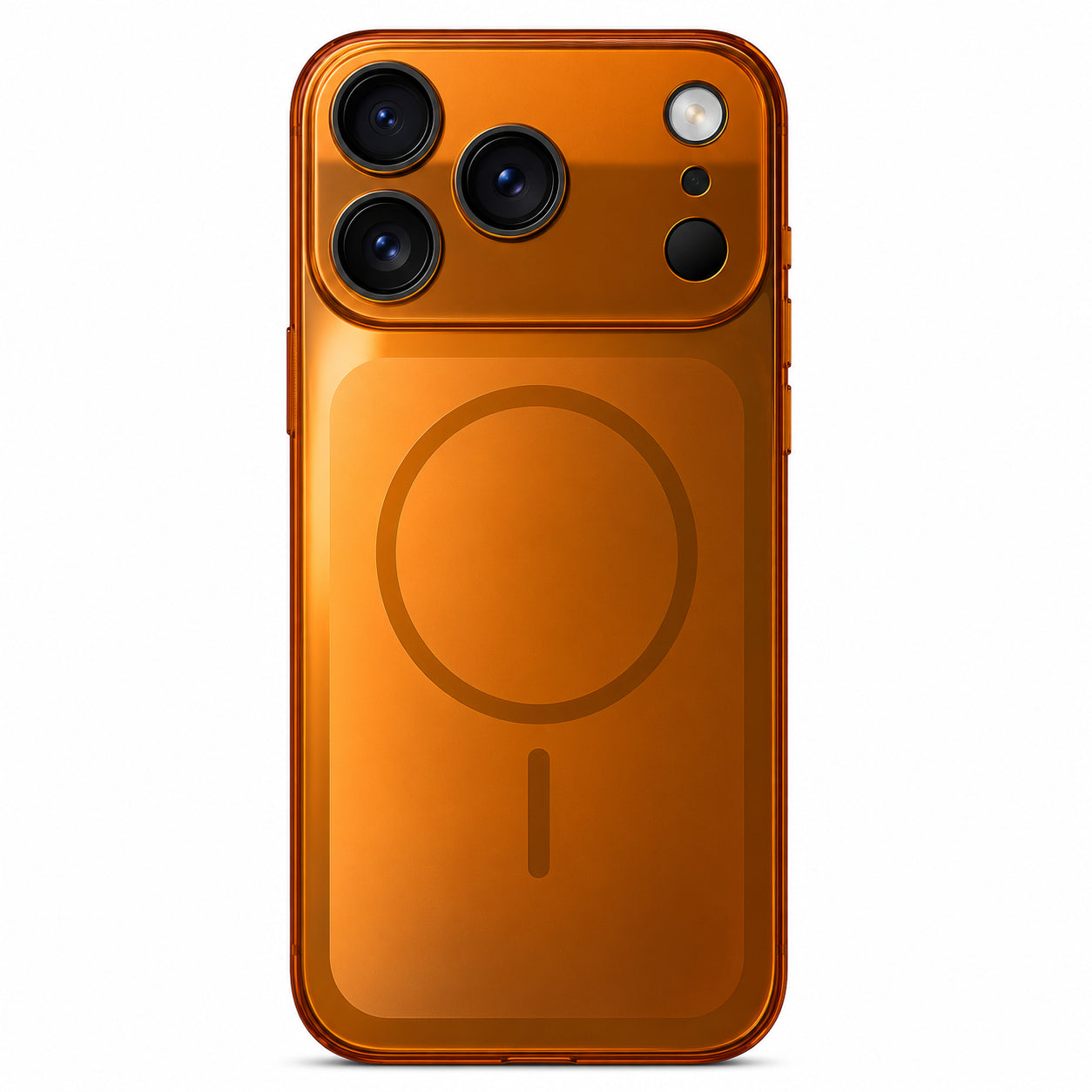Glossy Glass Back Cover for Apple iPhone 17 Pro - Orange - Image 5