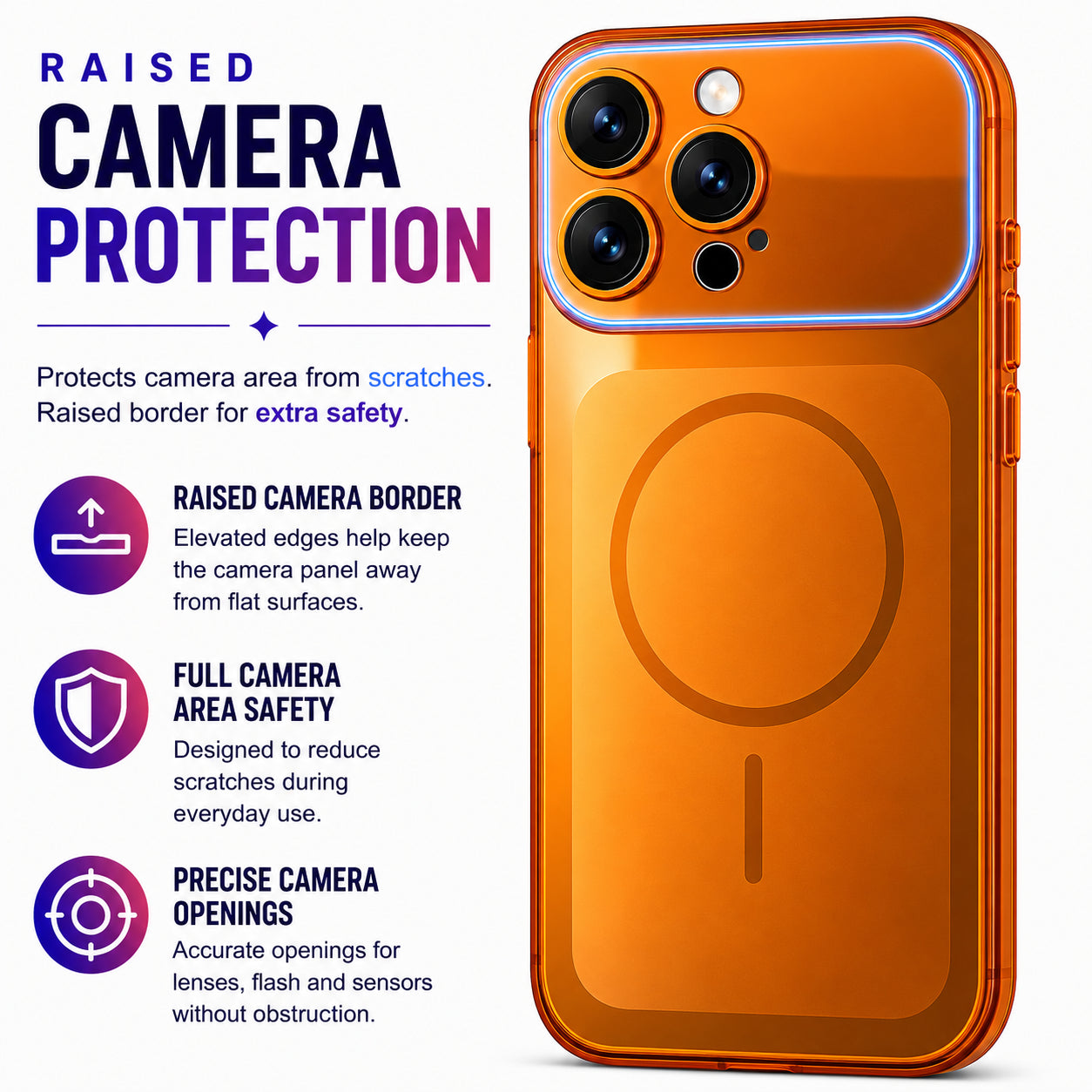 Glossy Glass Back Cover for Apple iPhone 13 Pro Max - Orange - Image 5