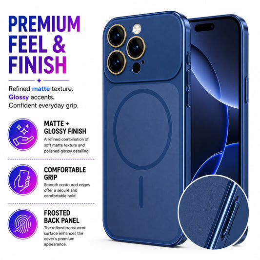 Glossy Glass Back Cover for Apple iPhone 13 Pro Max - Blue - Image 2