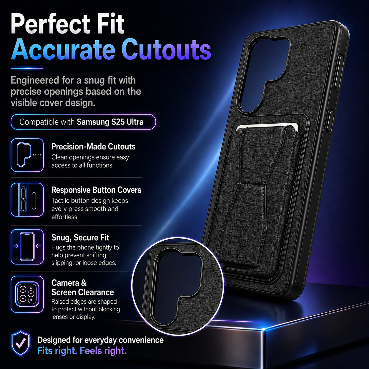 Protective Back Cover for Samsung Galaxy S25 Ultra - Black - Image 5