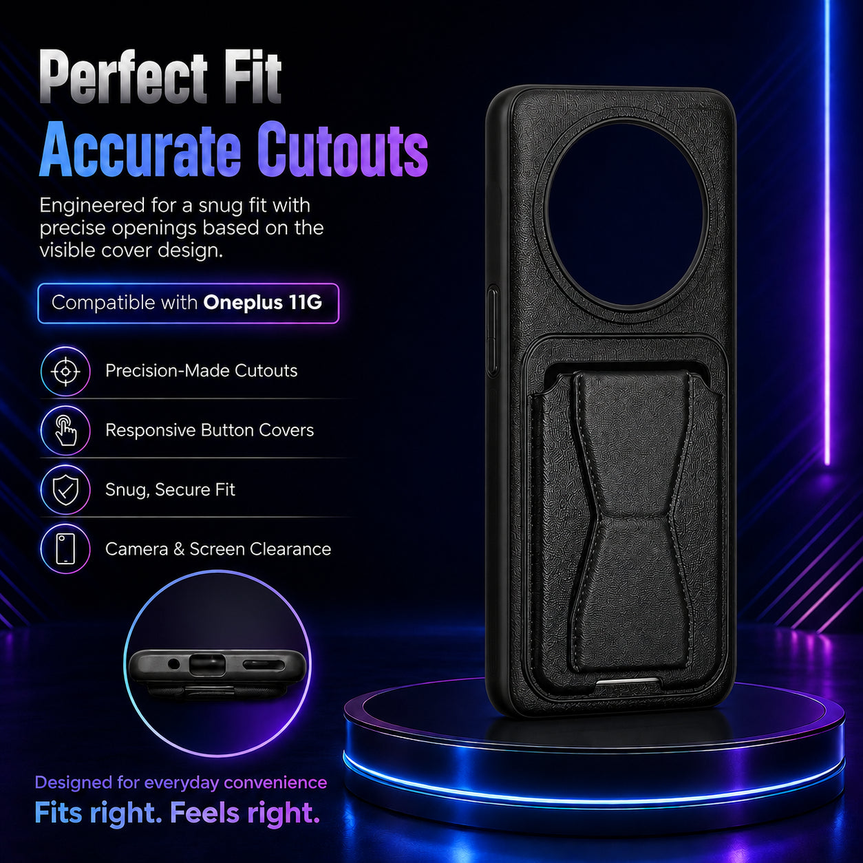 Protective Back Cover for OnePlus 11 5G - Black - Image 5