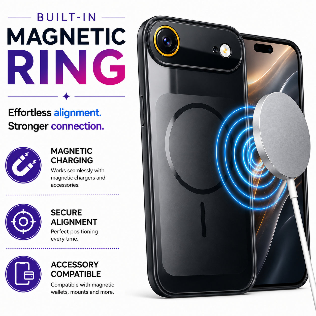 Glossy Glass Back Cover for Apple iPhone 17 Air - Black - Image 3