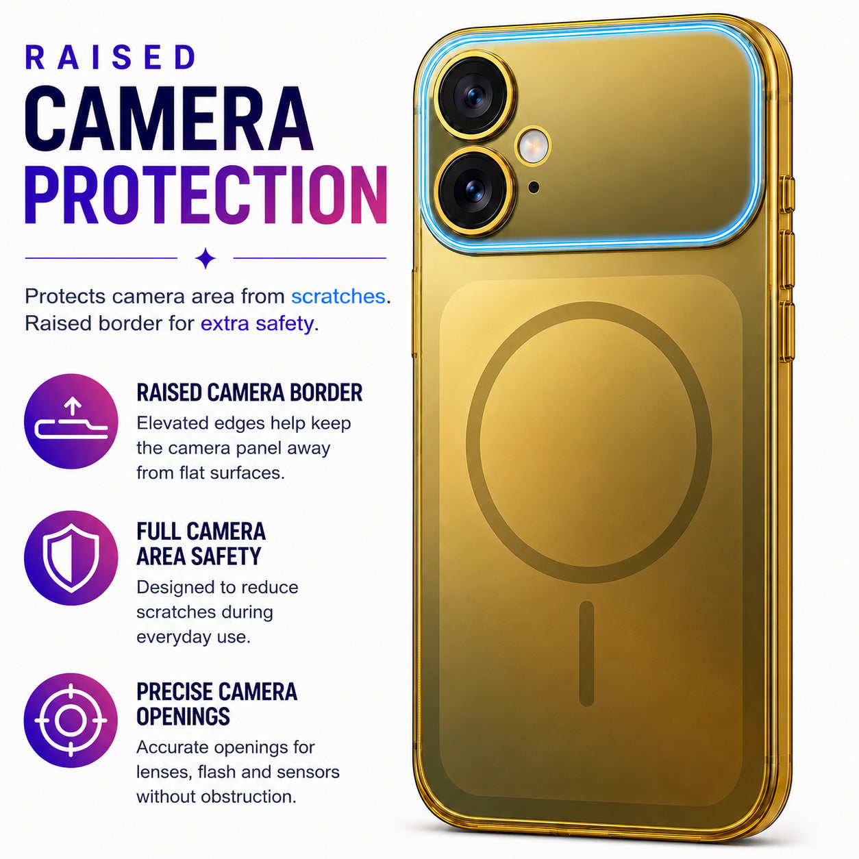 Glossy Glass Back Cover for Apple iPhone 17 - Gold - Image 2