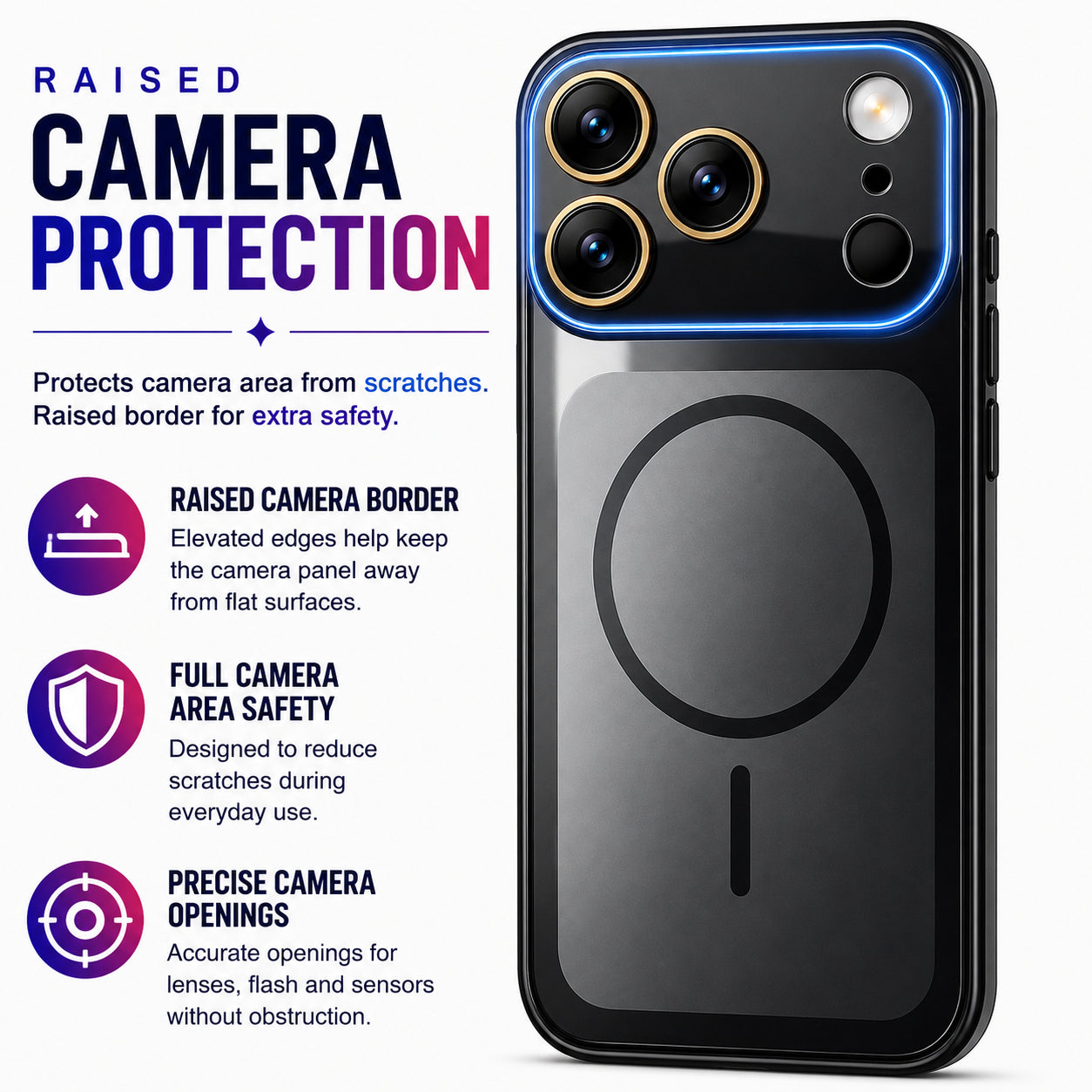 Glossy Glass Back Cover for Apple iPhone 17 Pro Max - Black - Image 4