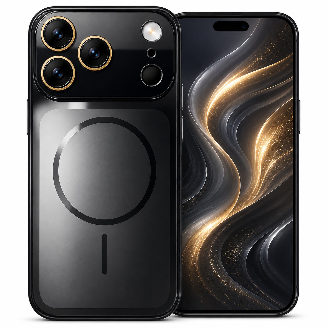 Glossy Glass Back Cover for Apple iPhone 17 Pro - Black - Main image