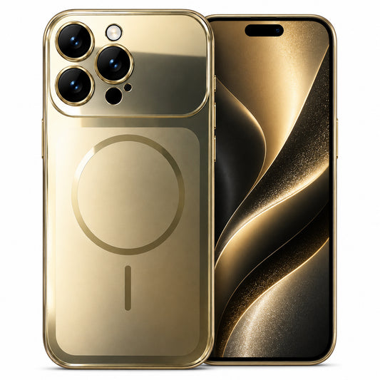 Glossy Glass Back Cover for Apple iPhone 16 Pro - Gold - Main image