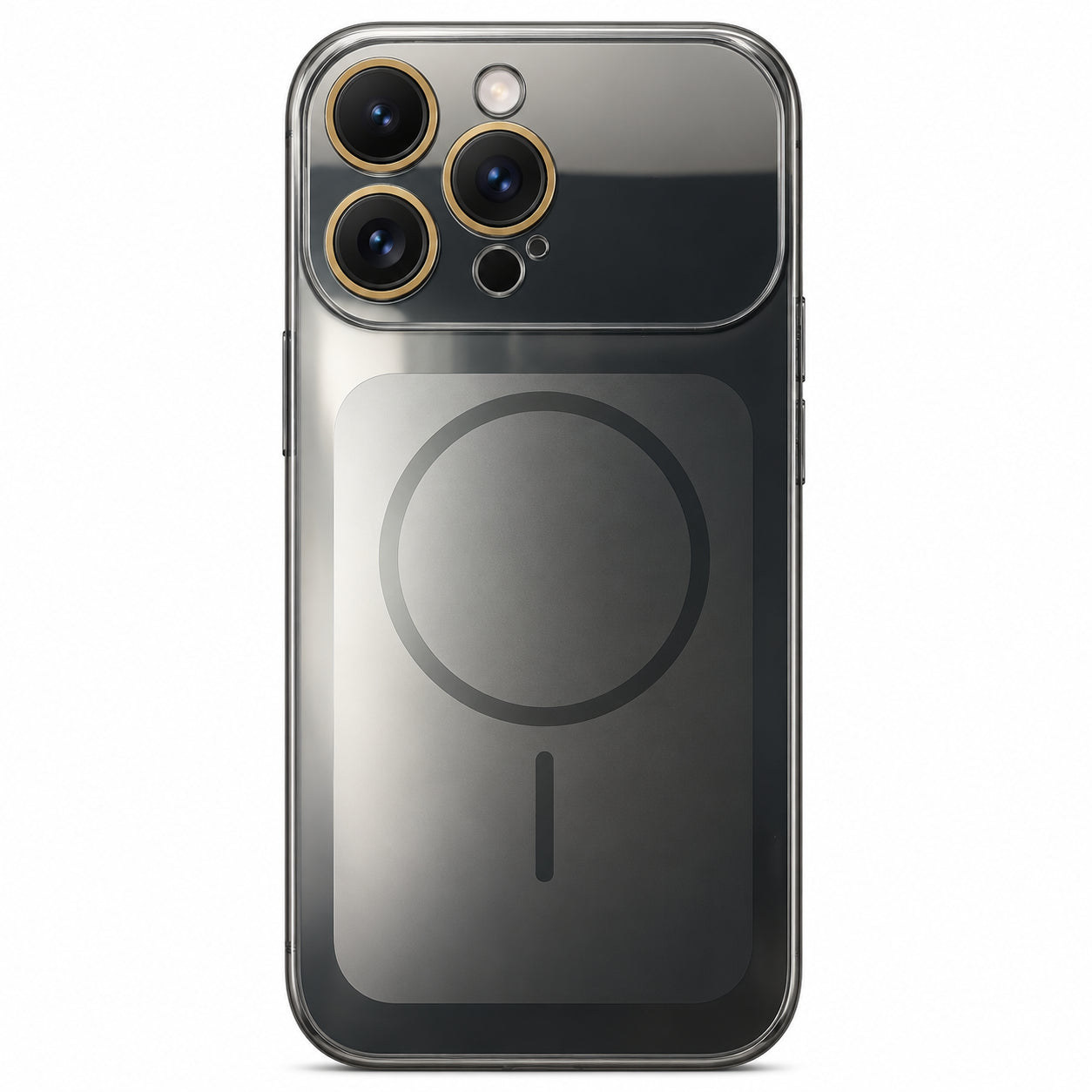 Glossy Glass Back Cover for Apple iPhone 15 Pro - Grey - Image 3