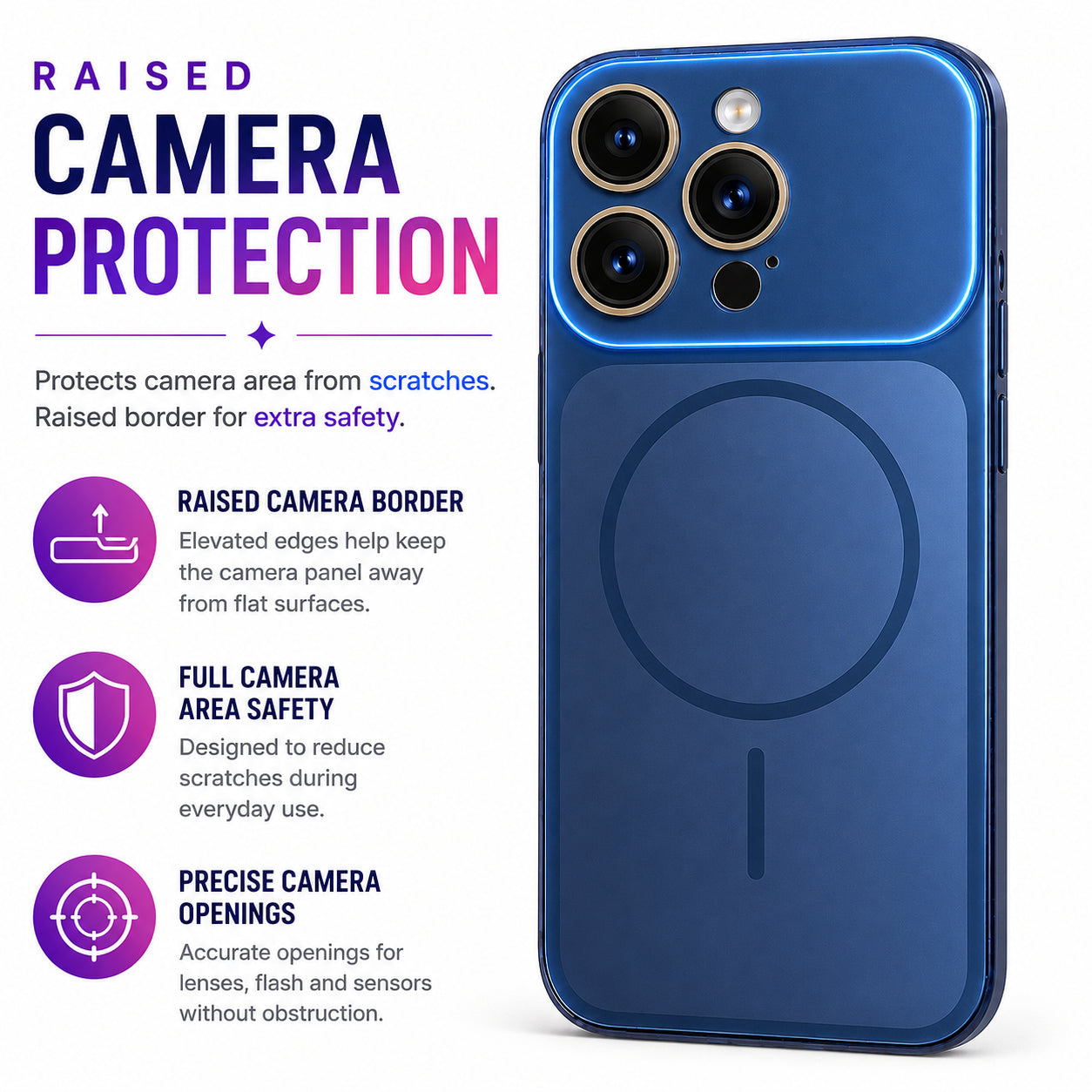 Glossy Glass Back Cover for Apple iPhone 14 Pro - Blue - Image 5