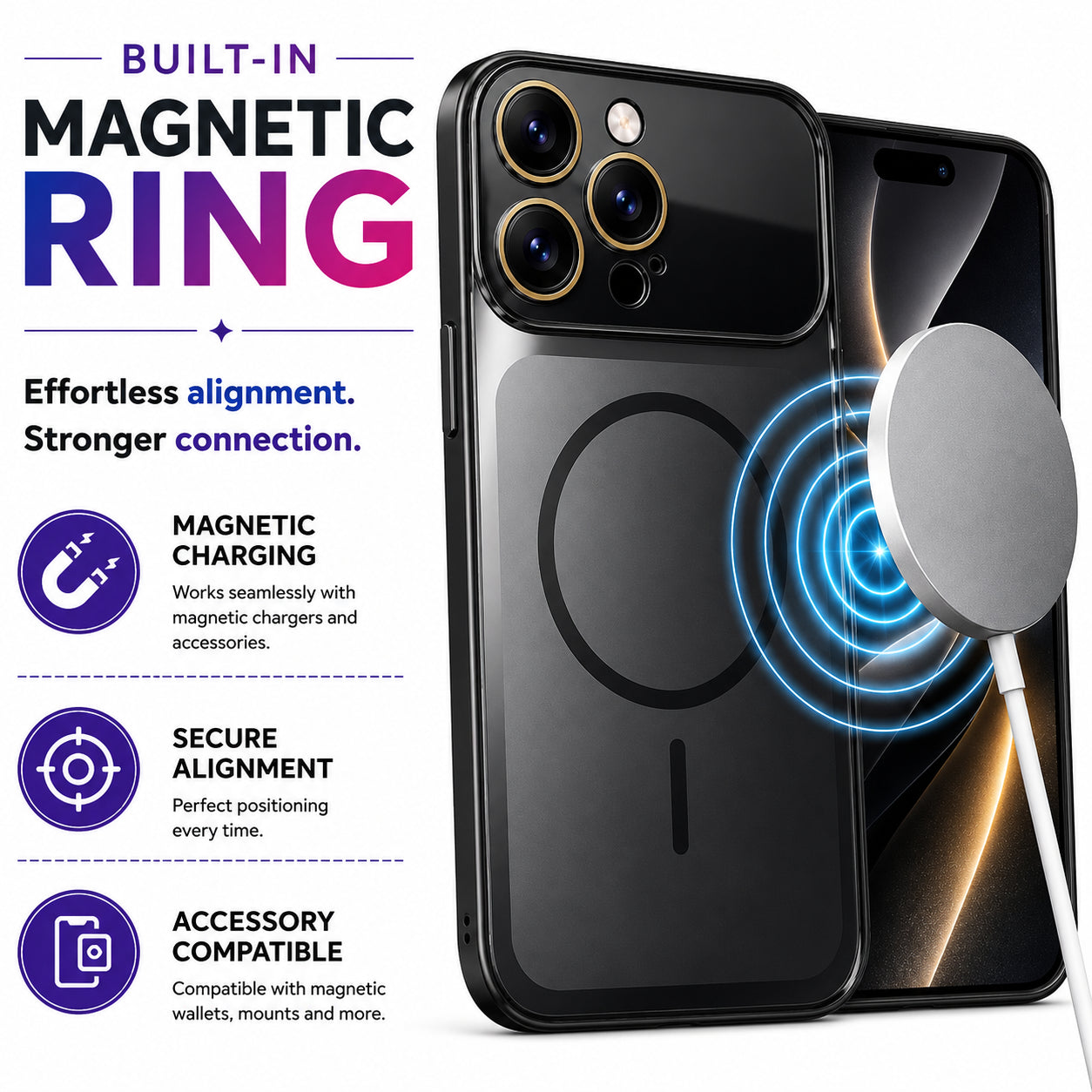 Glossy Glass Back Cover for Apple iPhone 14 Pro - Black - Image 3