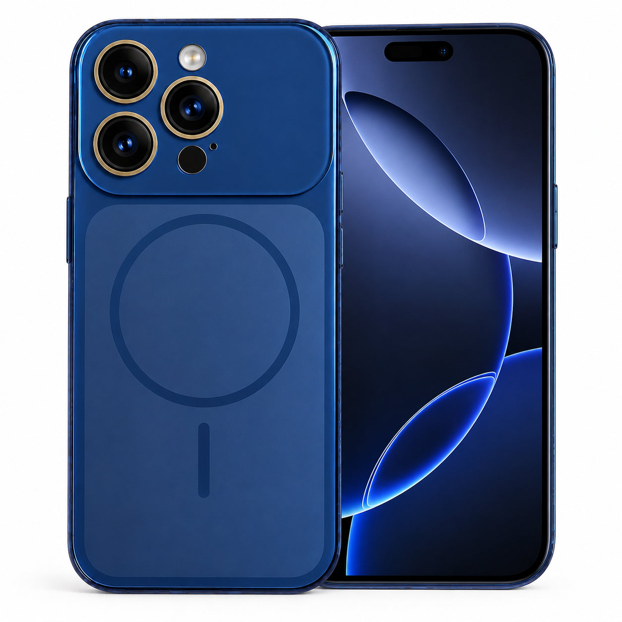 Glossy Glass Back Cover for Apple iPhone 13 Pro Max - Blue - Main image