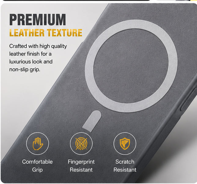 Premium Artificial Leather Back Cover Compatible with Samsung Galaxy Z Fold6, Slim Protective Grip Case (Silver) - Image 4