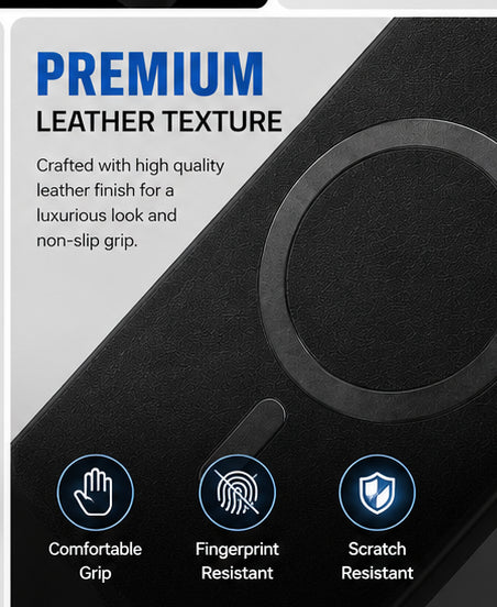 Premium Artificial Leather Back Cover Compatible with Samsung Galaxy Z Fold6, Slim Protective Grip Case (Black) - Image 4