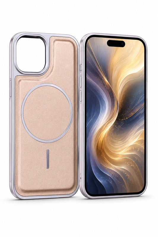 Premium Artificial Leather Back Cover Compatible with Apple iPhone 15, Slim Protective Grip Case (Brown) - Main image