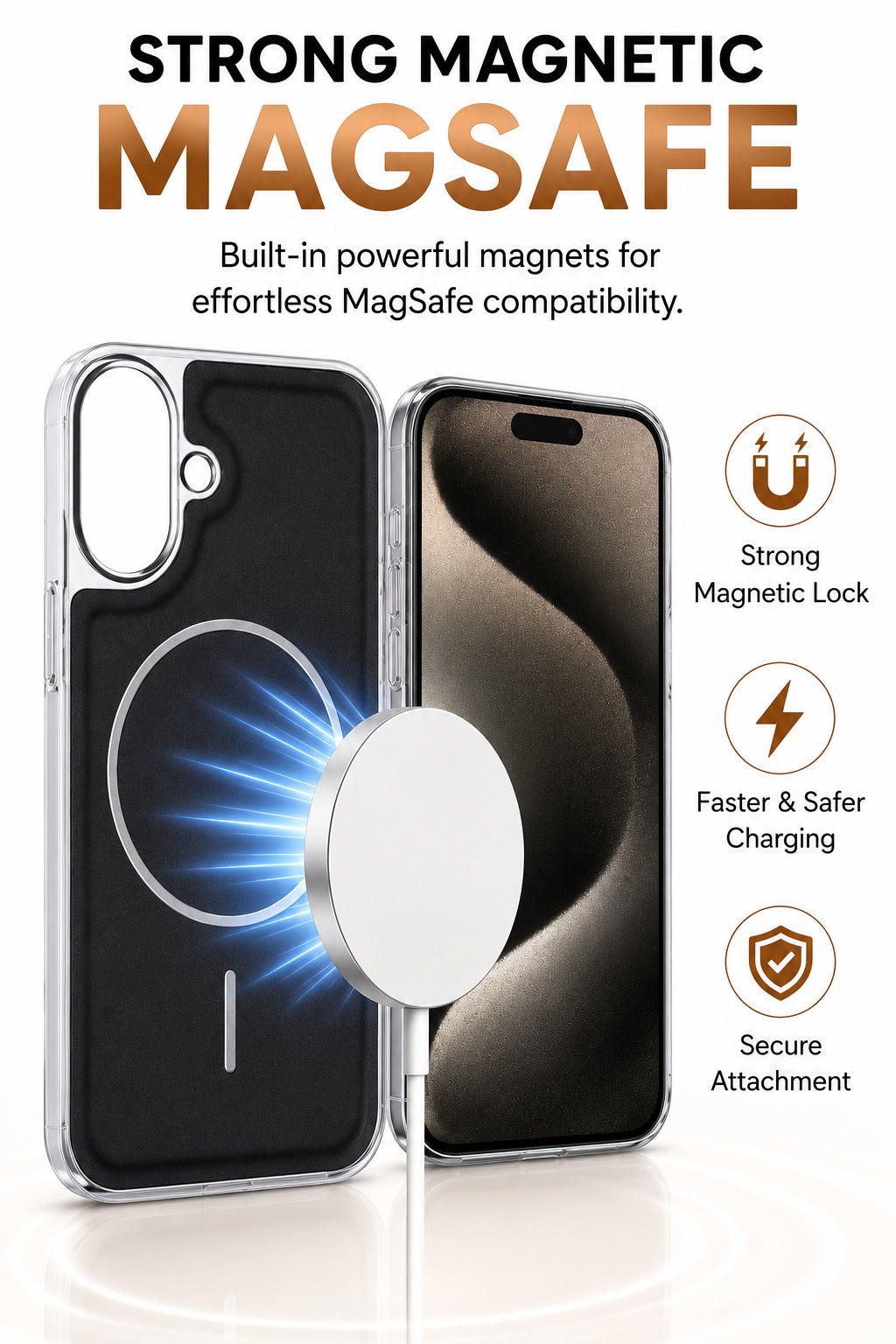 Premium Artificial Leather Back Cover Compatible with Apple iPhone 17, Slim Protective Grip Case (Black) - Image 5