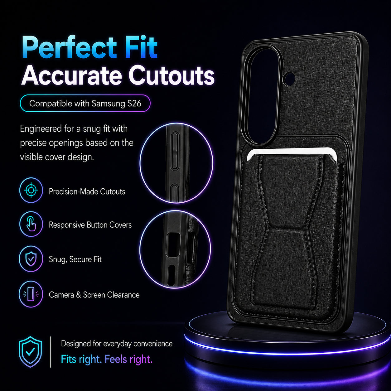 Protective Back Cover for Samsung Galaxy S26 - Black - Image 4