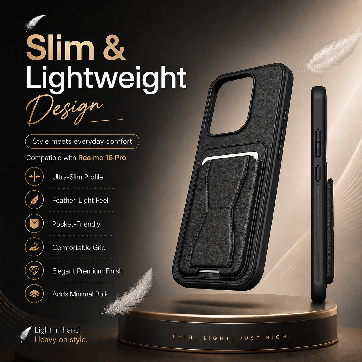 Protective Back Cover for Realme 16 Pro 5G - Black - Image 2