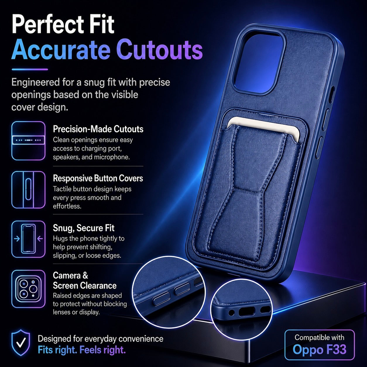 Protective Back Cover for OPPO F33 5G - Blue - Image 2