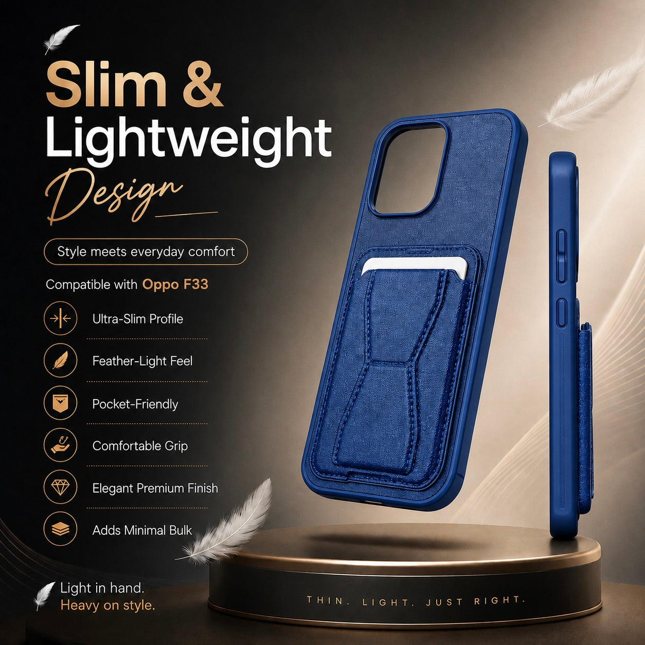 Protective Back Cover for OPPO F33 5G - Blue - Image 3