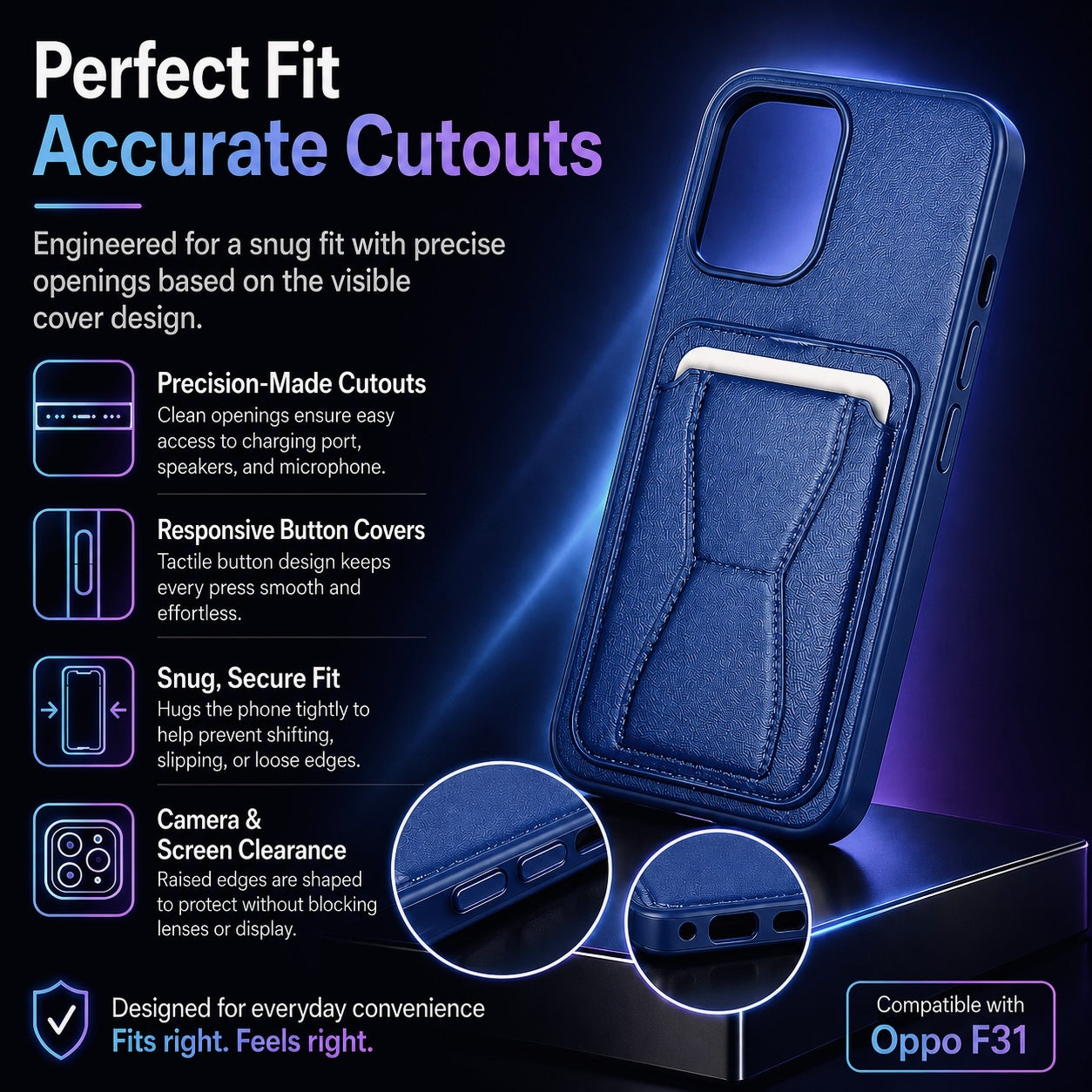 Protective Back Cover for OPPO F31 5G - Blue - Image 3