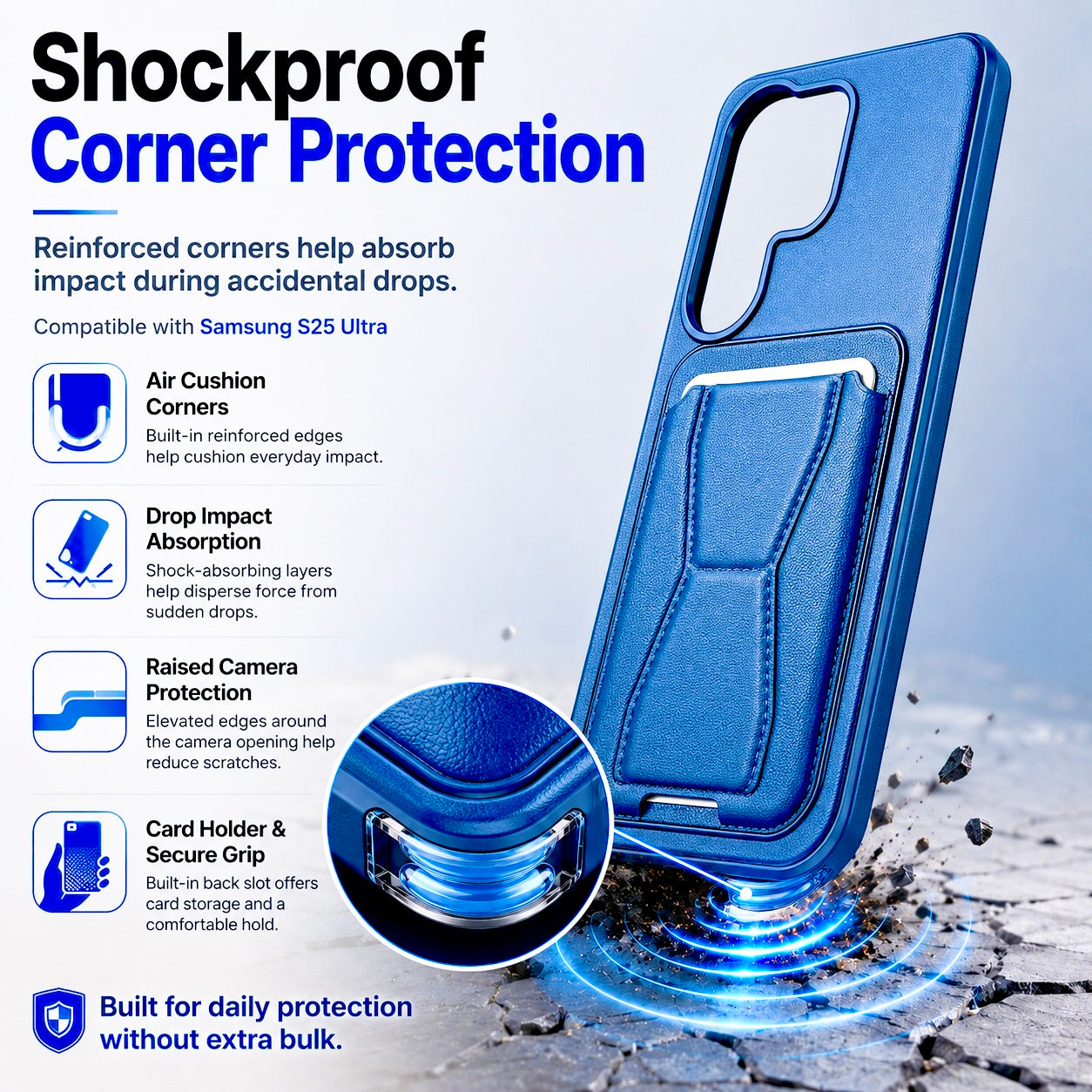 Protective Back Cover for Samsung Galaxy S25 Ultra - Blue - Image 2