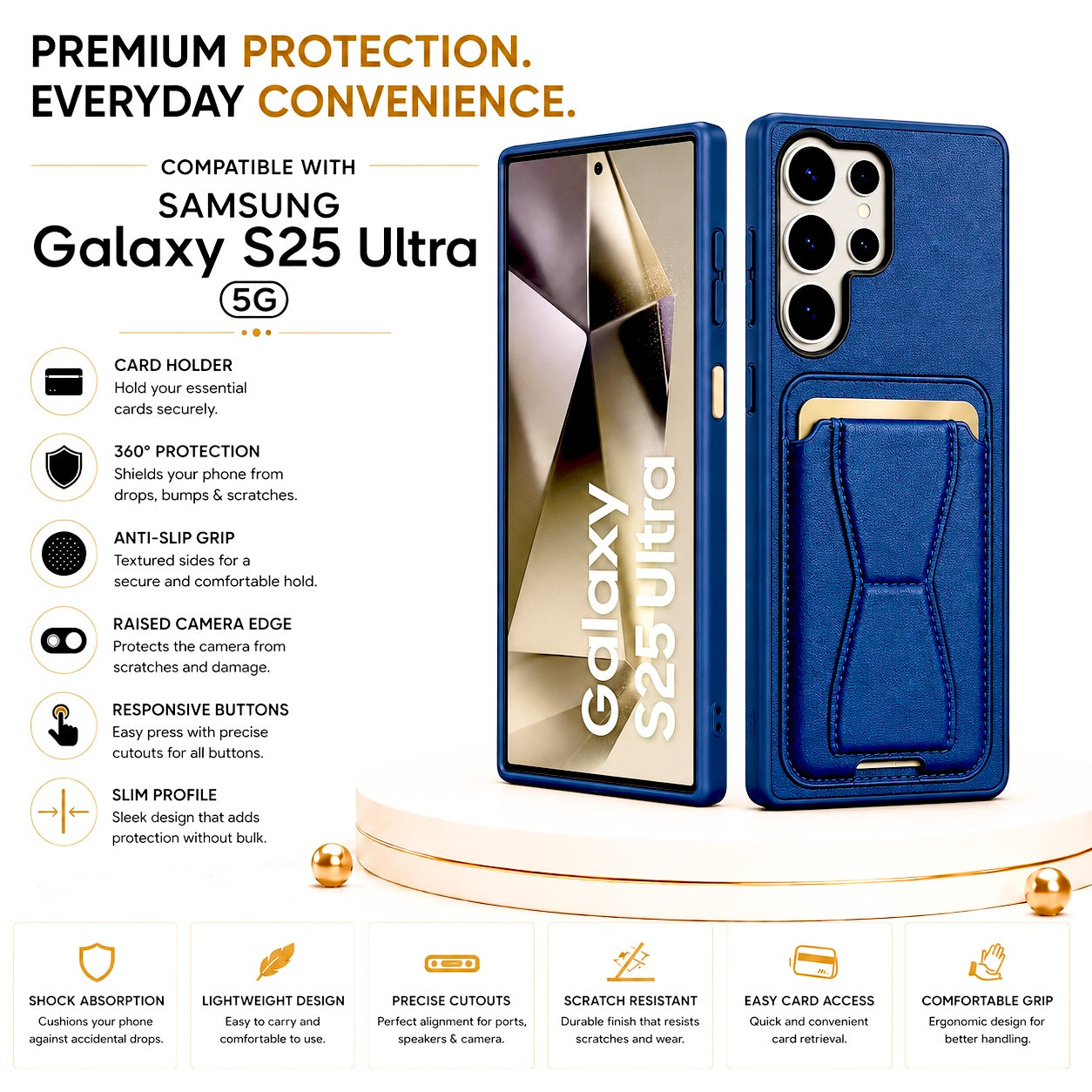 Protective Back Cover for Samsung Galaxy S25 Ultra - Blue - Image 3