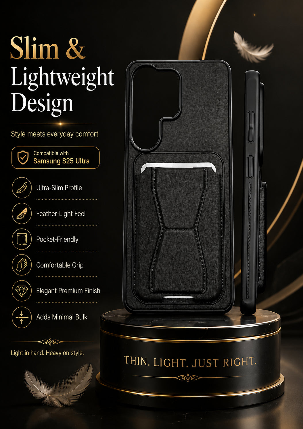 Protective Back Cover for Samsung Galaxy S25 Ultra - Black - Image 2