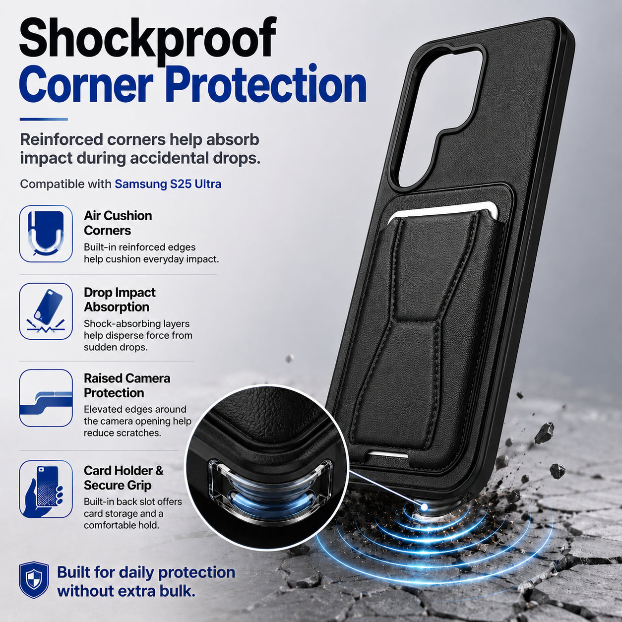 Protective Back Cover for Samsung Galaxy S25 Ultra - Black - Image 4