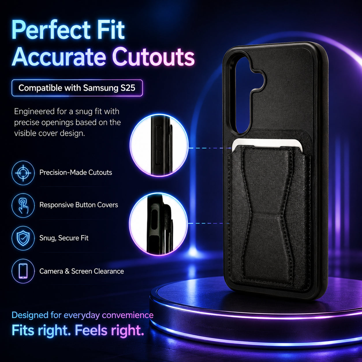 Protective Back Cover for Samsung Galaxy S25 - Black - Image 4