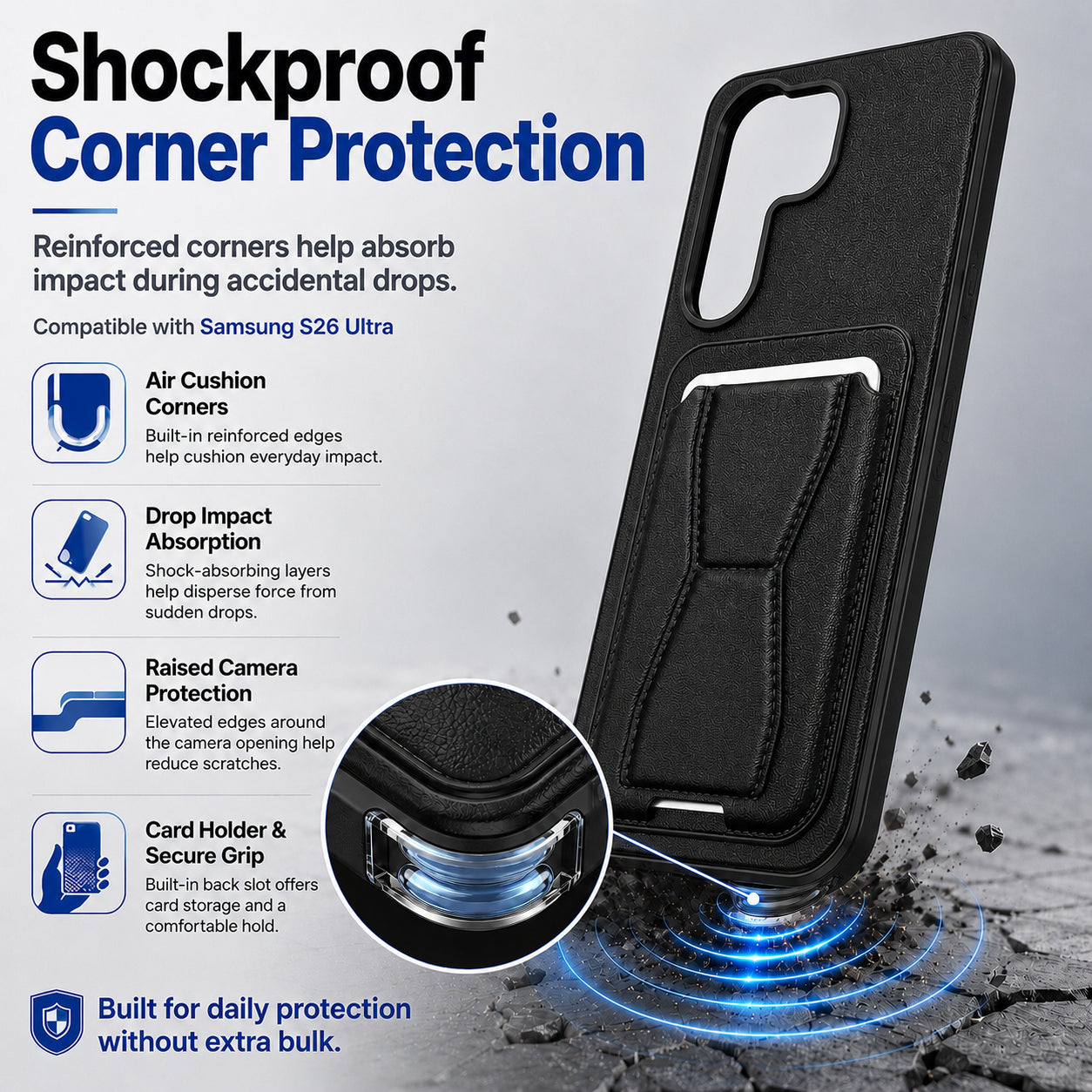 Protective Back Cover for Samsung Galaxy S26 Ultra - Black - Image 4