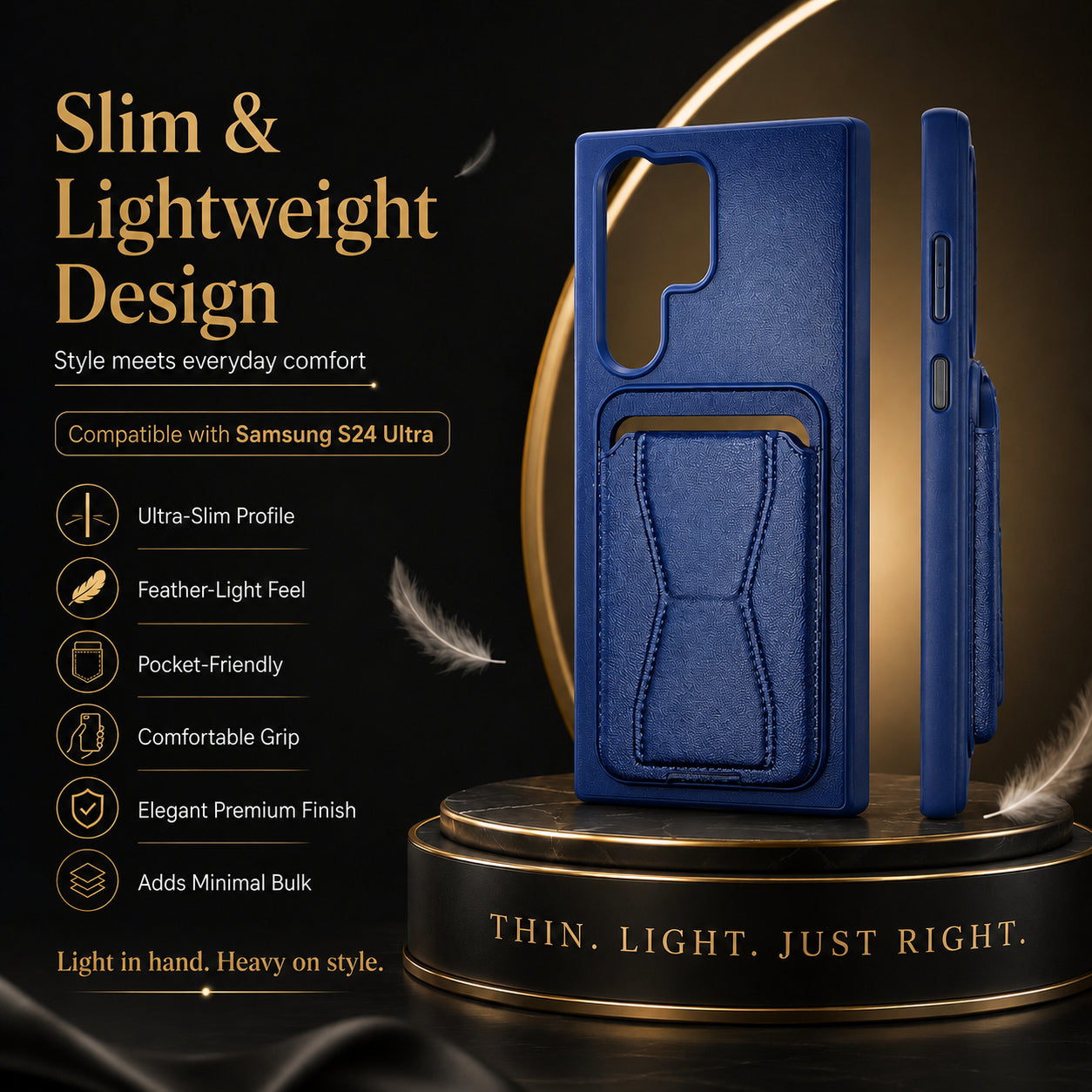 Protective Back Cover for Samsung Galaxy S24 Ultra - Blue - Image 4