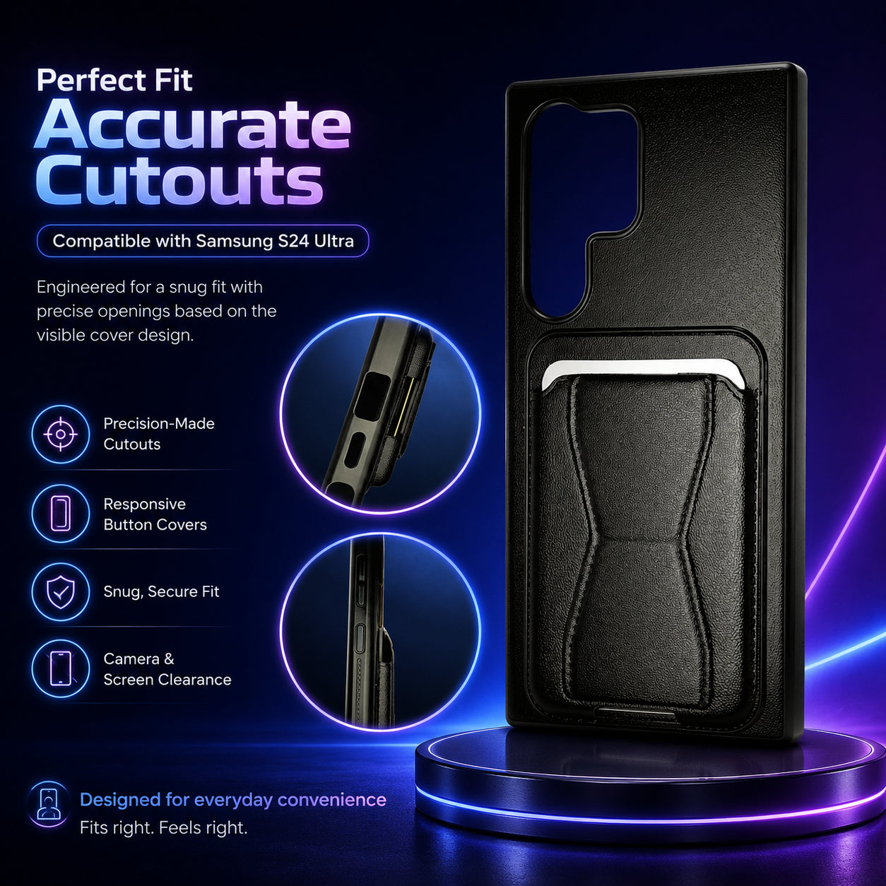 Protective Back Cover for Samsung Galaxy S24 Ultra - Black - Image 4