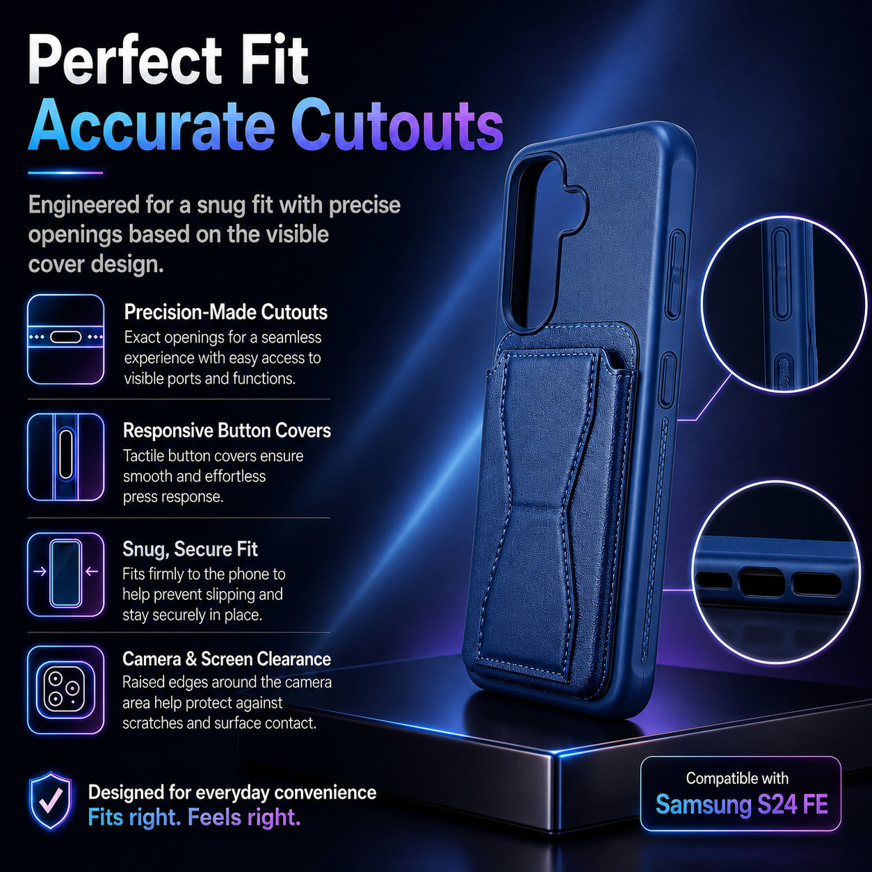 Protective Back Cover for Samsung Galaxy S24 FE - Blue - Image 4