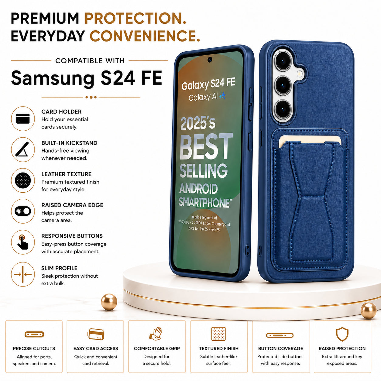 Protective Back Cover for Samsung Galaxy S24 FE - Blue - Image 2