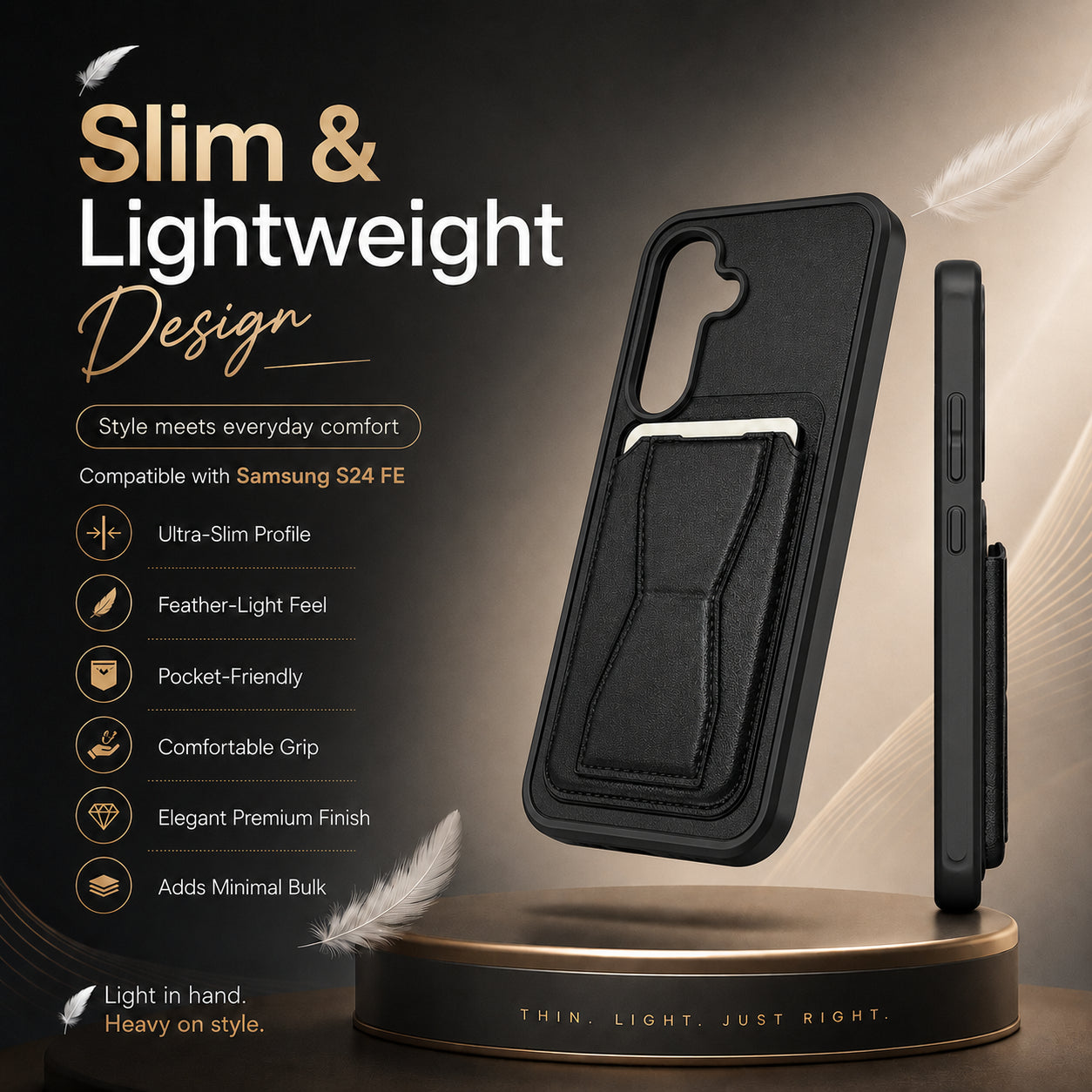 Protective Back Cover for Samsung Galaxy S24 FE - Black - Image 5