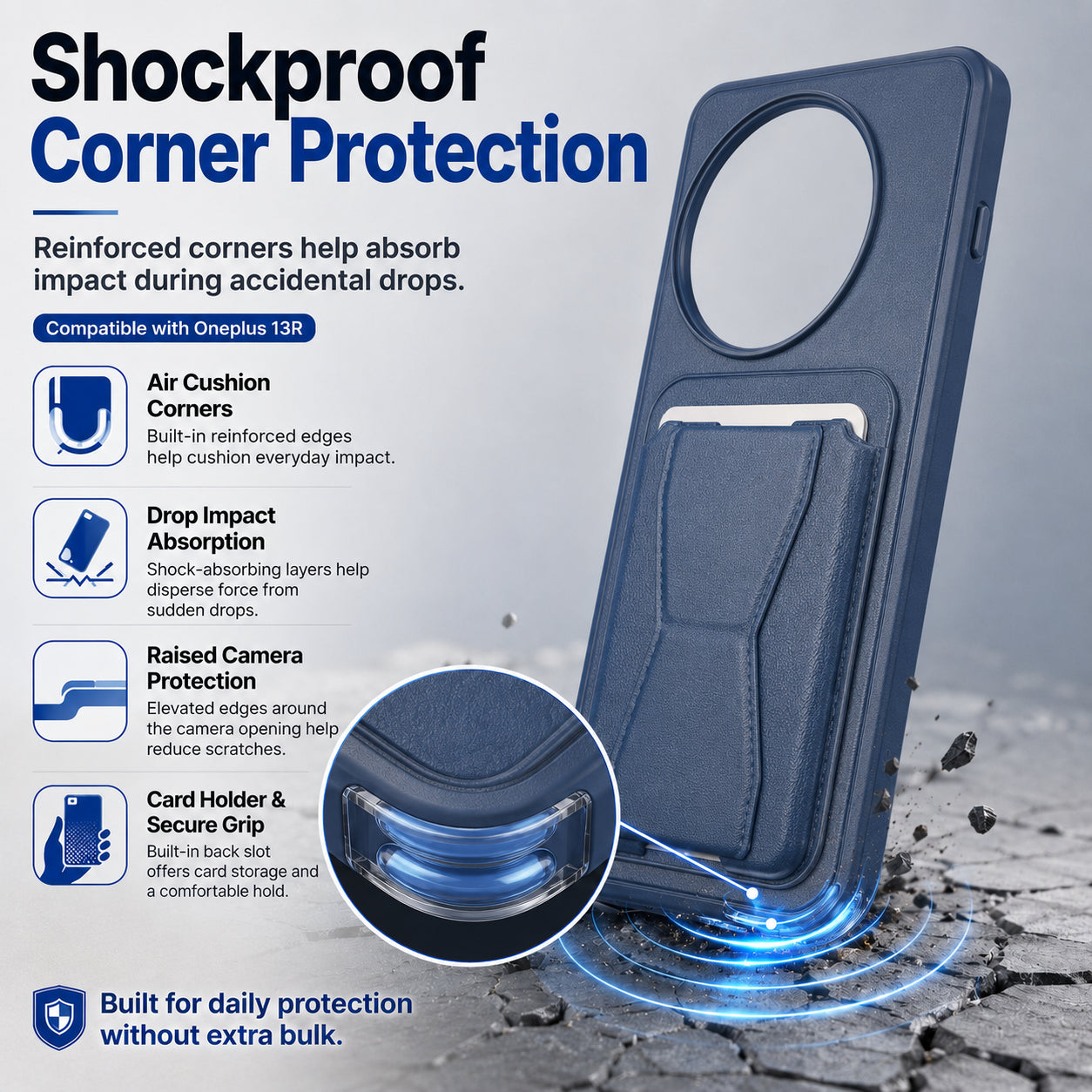 Protective Back Cover for OnePlus 13R - Blue - Image 2