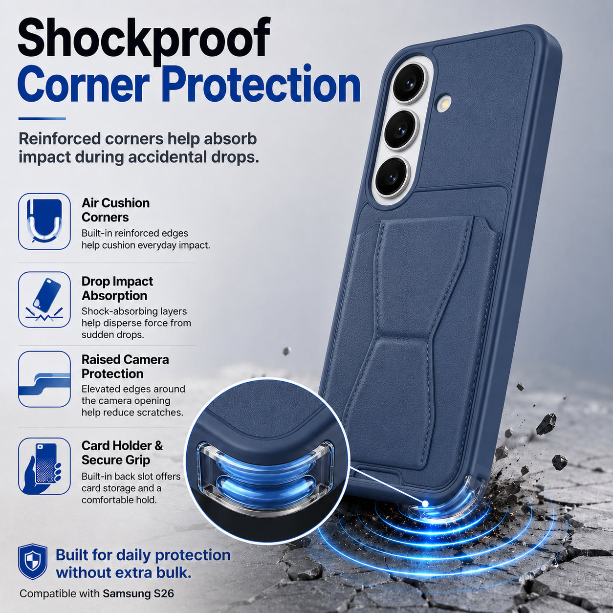 Protective Back Cover for Samsung Galaxy S26 - Blue - Image 5