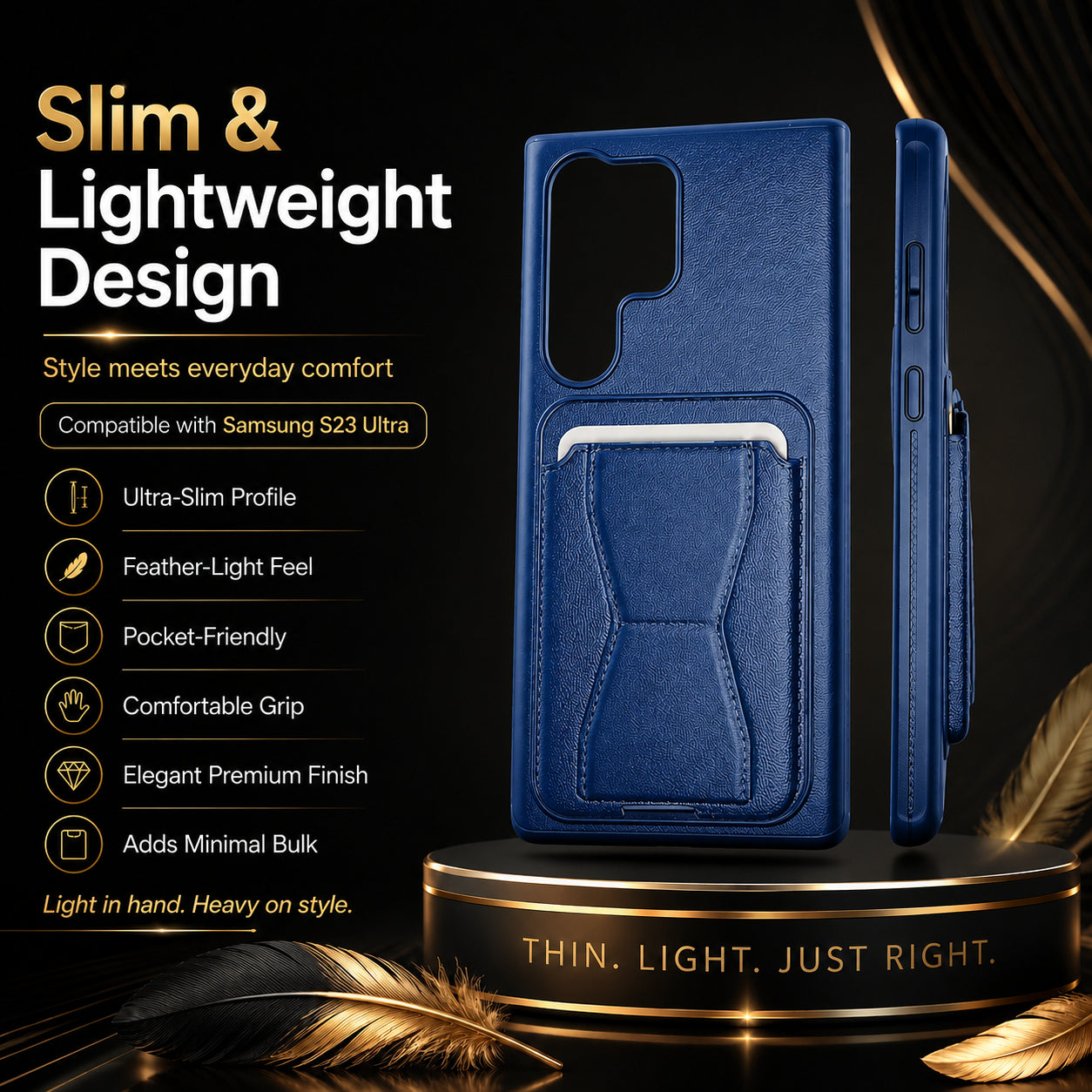 Protective Back Cover for Samsung Galaxy S23 Ultra - Blue - Image 3