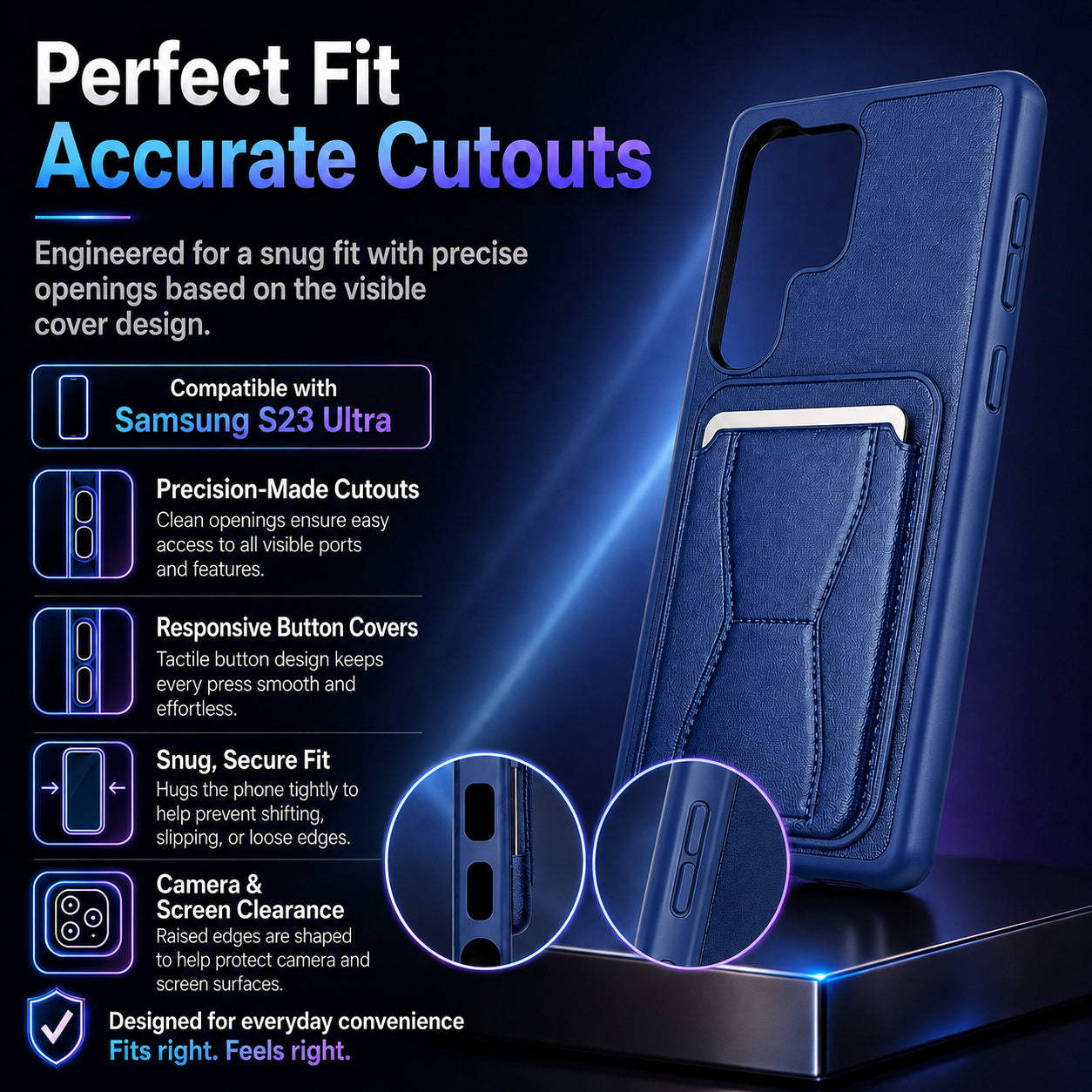 Protective Back Cover for Samsung Galaxy S23 Ultra - Blue - Image 5