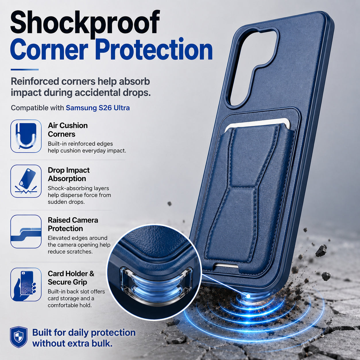 Protective Back Cover for Samsung Galaxy S26 Ultra - Blue - Image 4