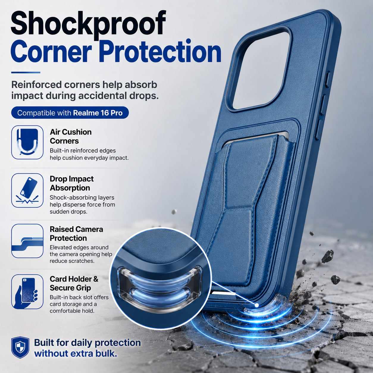 Protective Back Cover for Realme 16 Pro 5G - Blue - Image 2