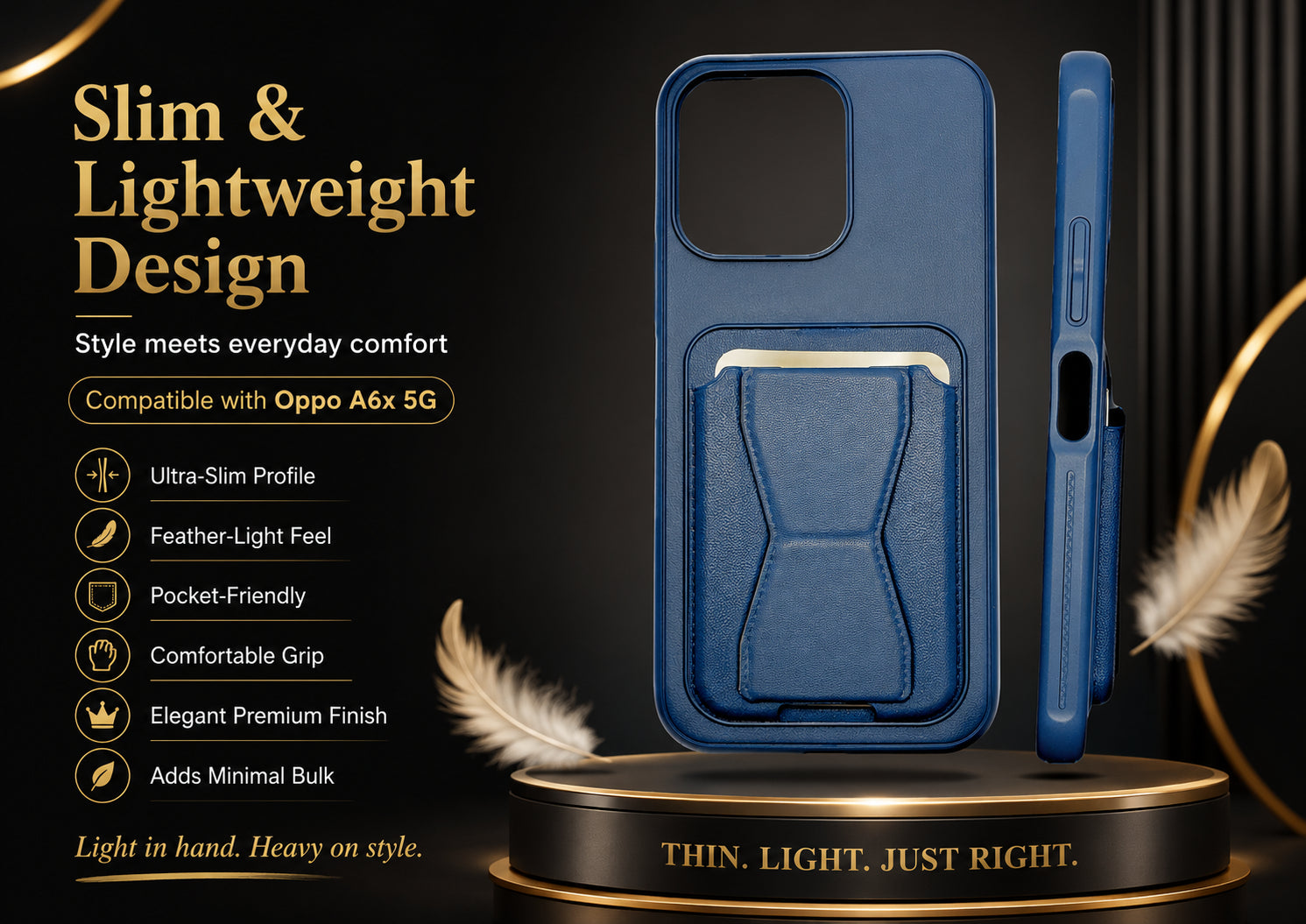 Protective Back Cover for OPPO A6x - Blue - Image 2