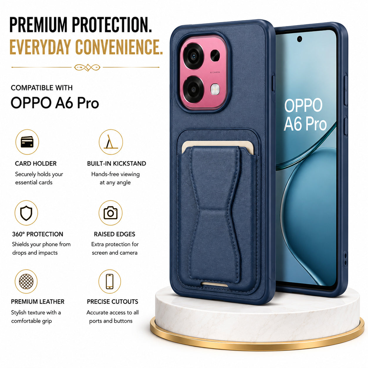 Protective Back Cover for OPPO A6 Pro 5G - Blue - Image 4