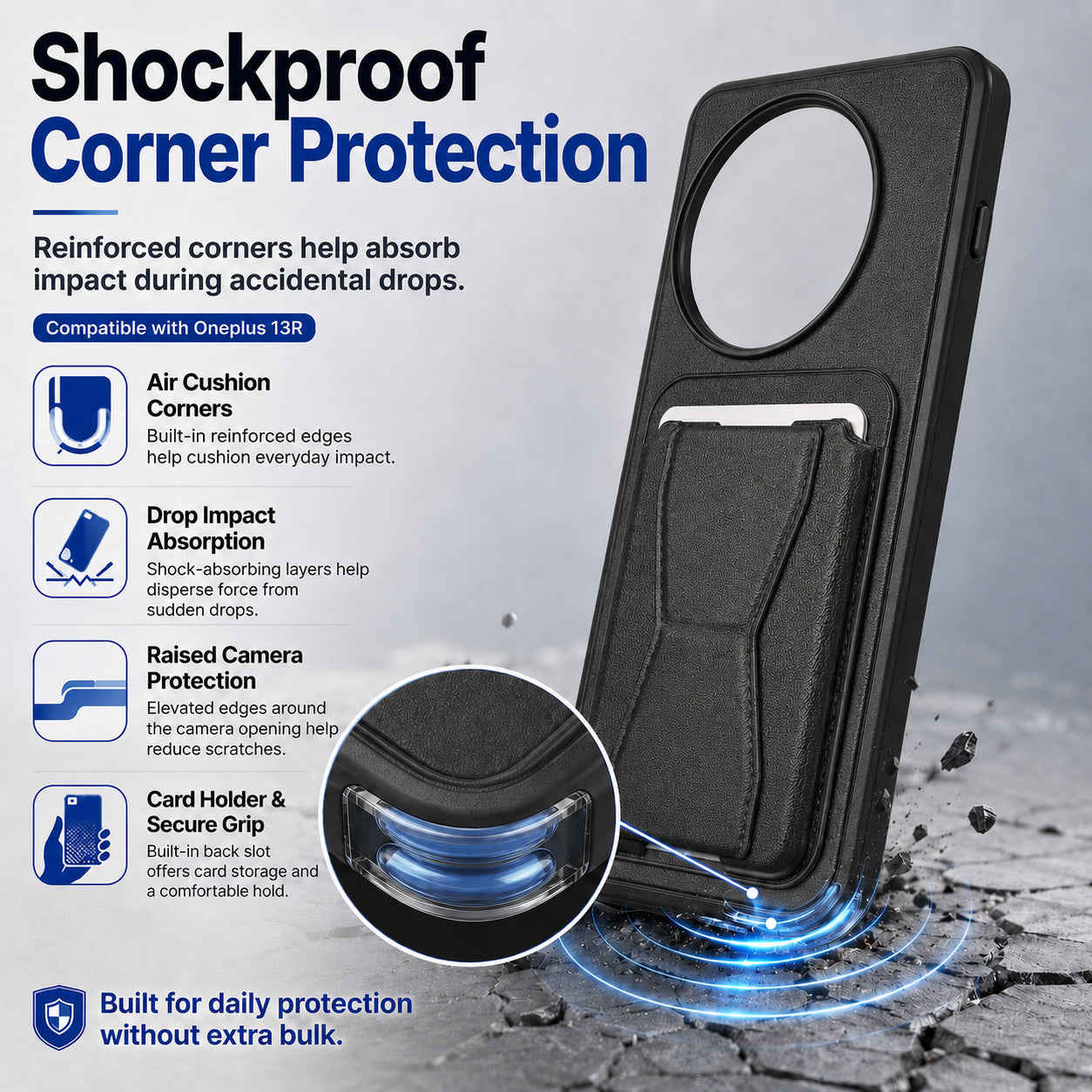 Protective Back Cover for OnePlus 13R - Black - Image 4