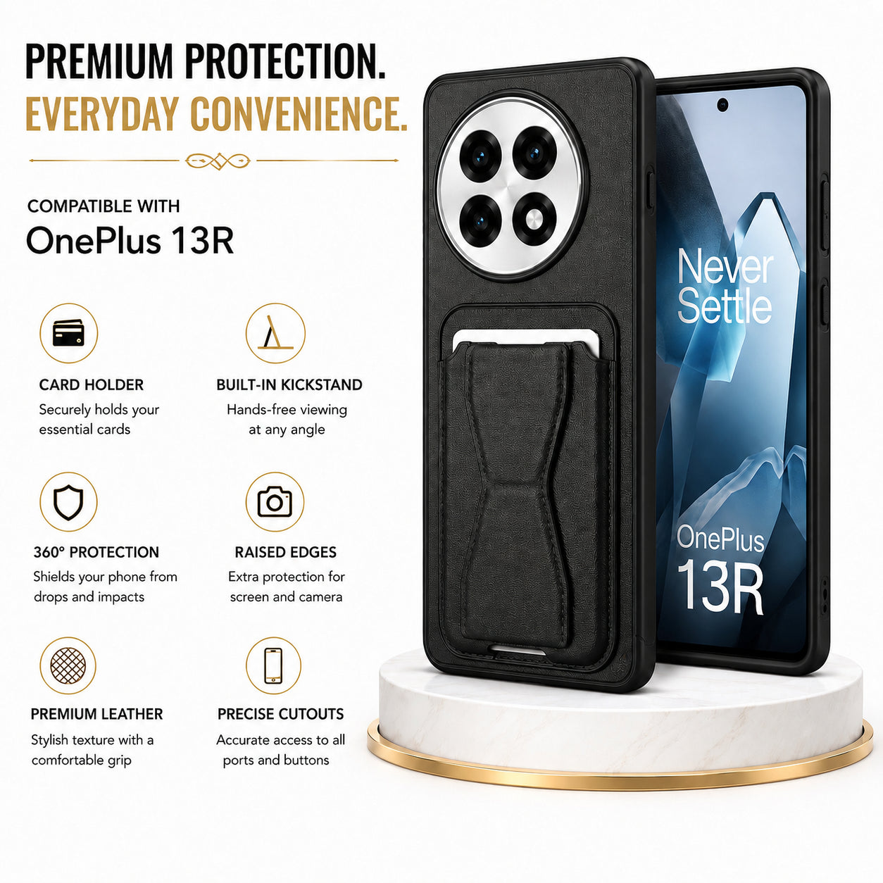 Protective Back Cover for OnePlus 13R - Black - Image 5
