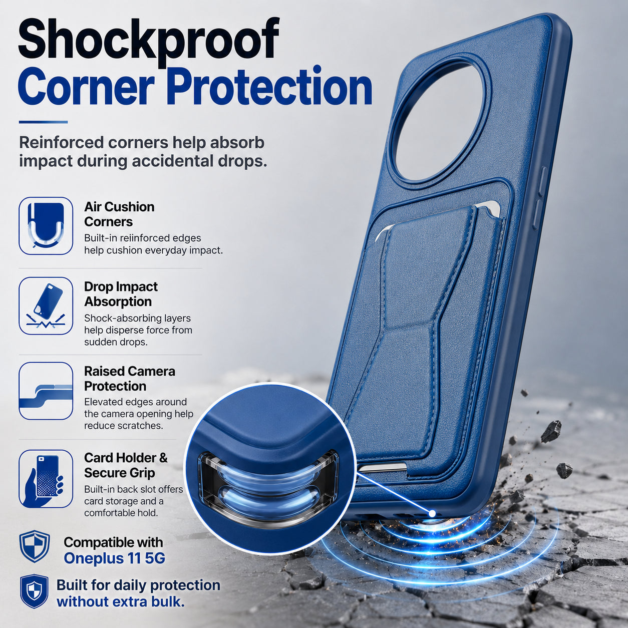 Protective Back Cover for OnePlus 11 5G - Blue - Image 2