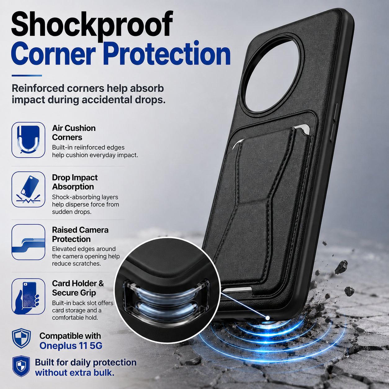 Protective Back Cover for OnePlus 11 5G - Black - Image 4